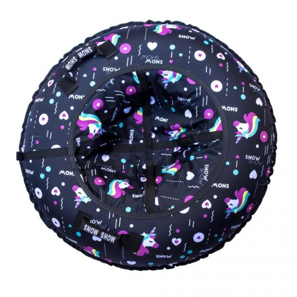 Тюбинг Snow Show "Unicorn black" D-120 см